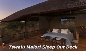 Tswalu Kalahari Reserve, the Malori Sleep Out Deck